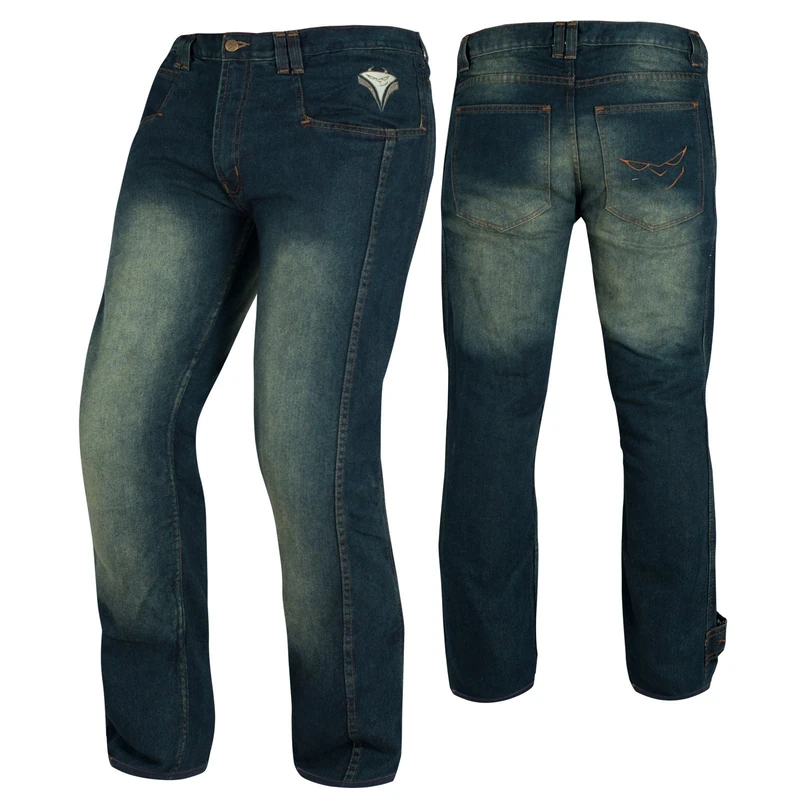 A-pro Trousers Jeans CE Protectors Motorcycle Lateral Reinforced Areas Motorcycle Jeans Blue 28