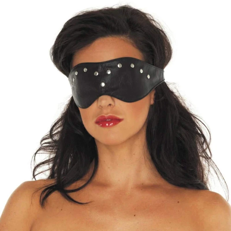 Erotic Fashion ra7590 Augenbinde, Schwarz Leder Verstellbar, 1er-Pack (1 x 1 Stück)