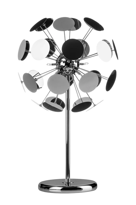 Premier Housewares G4 10 Watt 1 Disc Table Lamp, Chrome