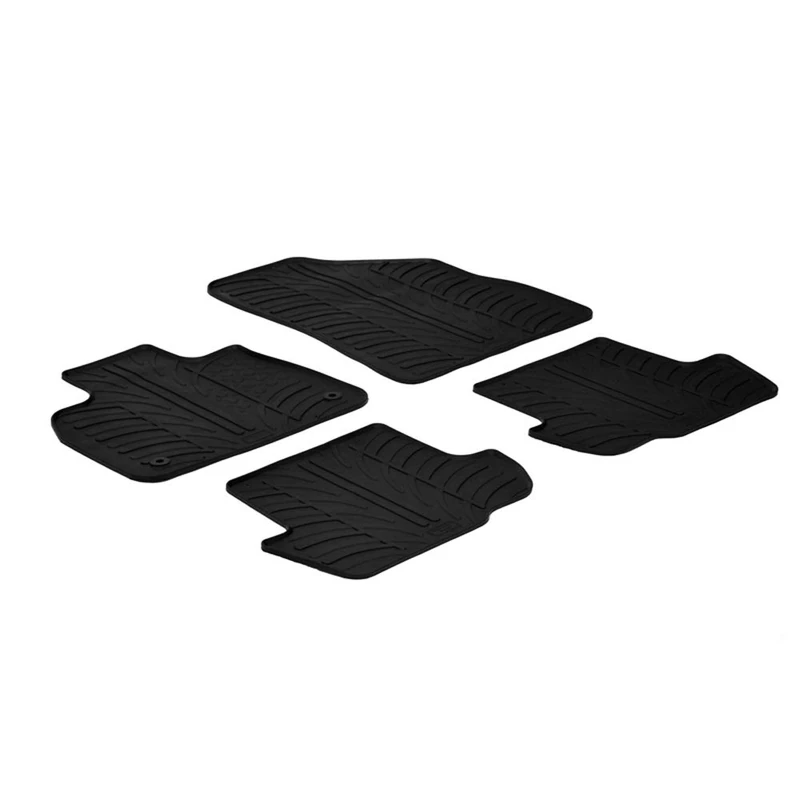 Gledring Rubber car mats set LHD compatible with Citroen DS5 2012- (T profile 4-pieces + mounting clips)