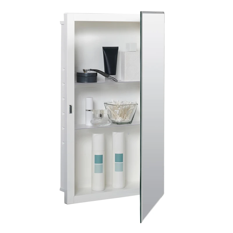 Zenna Home Zenith Products Prism Beveled Medicine Cabinet, Steel, Mirrored - Image 1