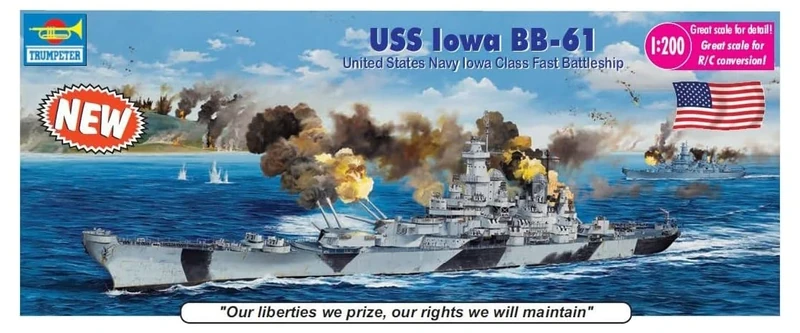 Trumpeter 1:200 - U.S.S. Iowa BB-61