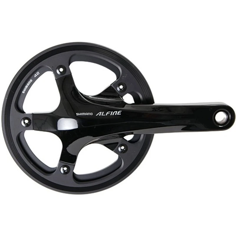 Shimano Unisex - Adult Alfine Crankset, Black, One Size - Image 1