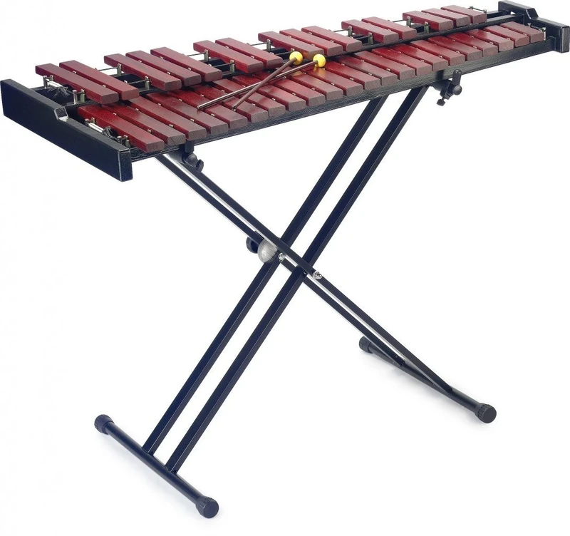 Stagg XYLO-SET 37 HG 37 Note Xylophone with Stand and Bag - Brown - Image 1