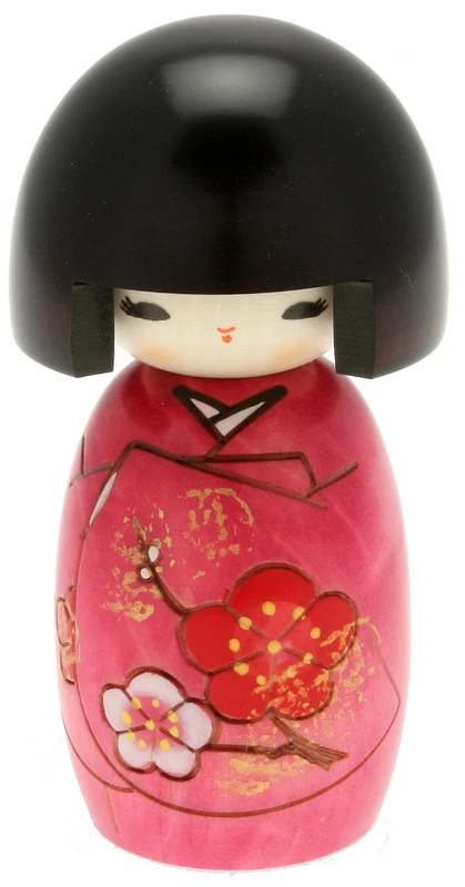 Usaburo Japanese Kokeshi Doll, Akiko's Purple Kimono