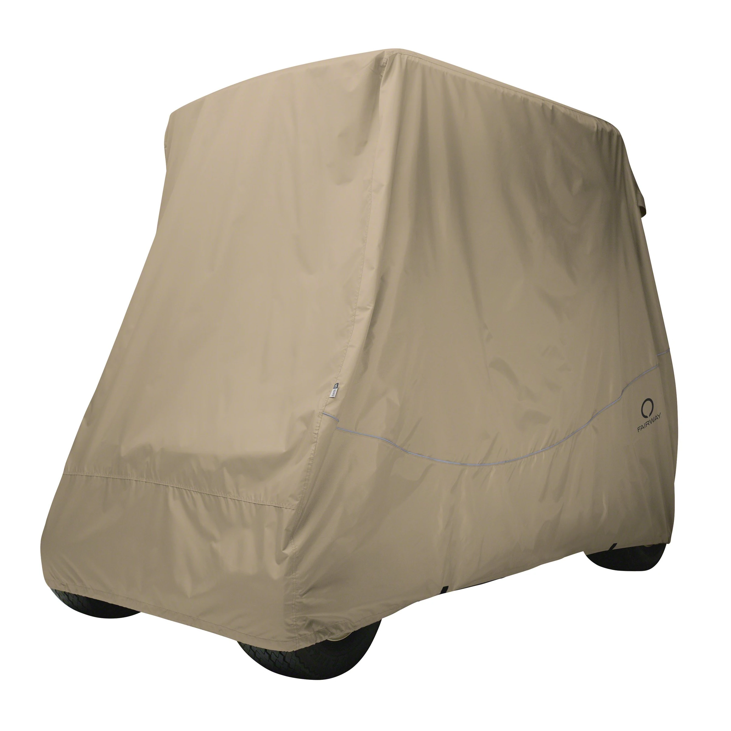 Classic Accessories 4010568-SSI Fairway Golf Cart Quick-Fit Cover Long Roof - Khaki - multi, N/A