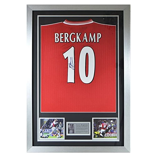MemorabiliaOutlet Signed Dennis Bergkamp Arsenal FC Legend Shirt - Image 1