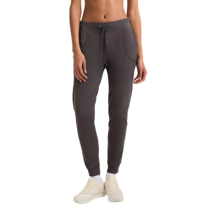 Champion Women's Jersey Pocket Pant Leggings, Granite Heather, Large