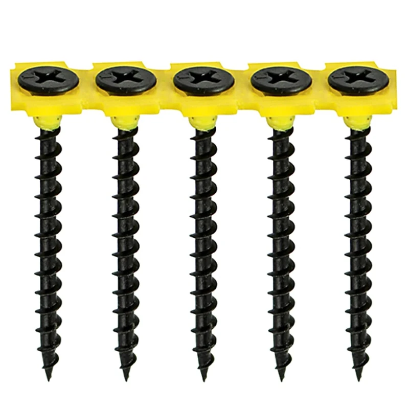 TIMCO Collated Coarse Drywall Screw - 4.2 x 65 - Black - Box of 500
