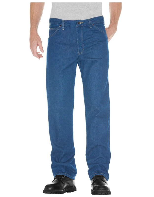 Dickies Men's Big & Tall Regular-Fit Five-Pocket Work Jean, Stone Washed Indigo Blue, 50W x 30L