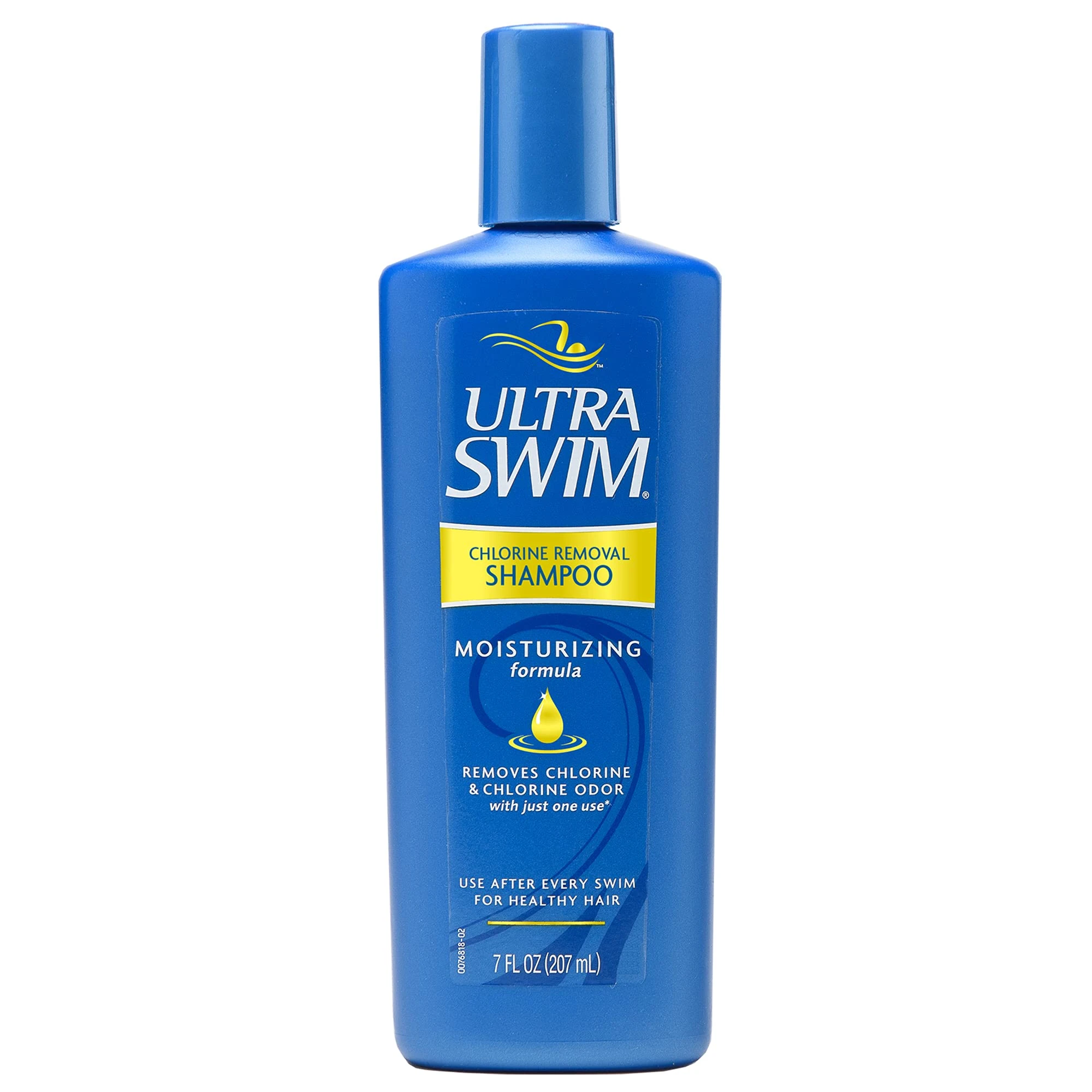 UltraSwim Chlorine Removal Shampoo. Moisturising Formula. Removes Chlorine and Chlorine Odour With Just One Use, Can Be Used After Every Swim. 207 Millilitres