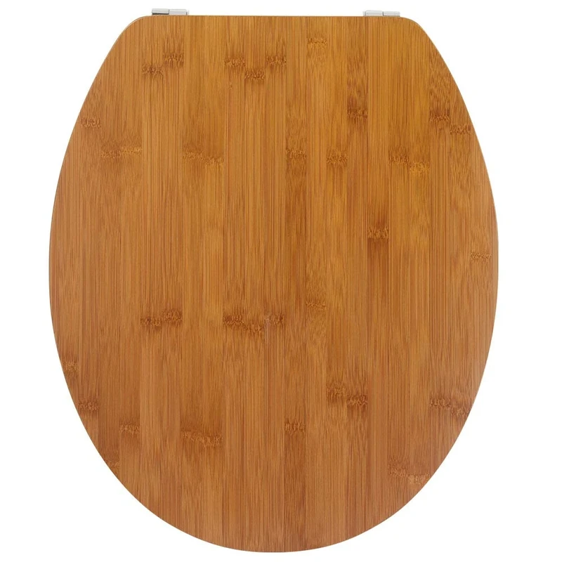 Wirquin 20719732 Casual Line Natural Bamboo Toilet Seat/Lid, 46 x 38.6 x 6 cm