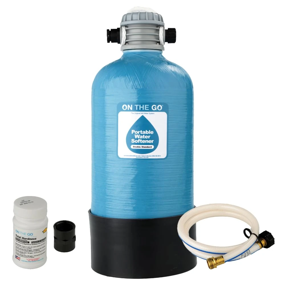 OTG4-DBLSOFT-Portable 16,000 Grain RV Water Softener (NOT made in China, assembled by U.S. Workers in Indiana)