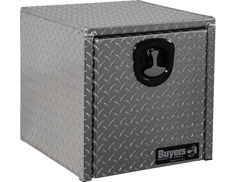 Buyers Products Diamond Tread Aluminum Underbody Truck Box w/T-Handle Compression Latch (18x18x18 Inch)