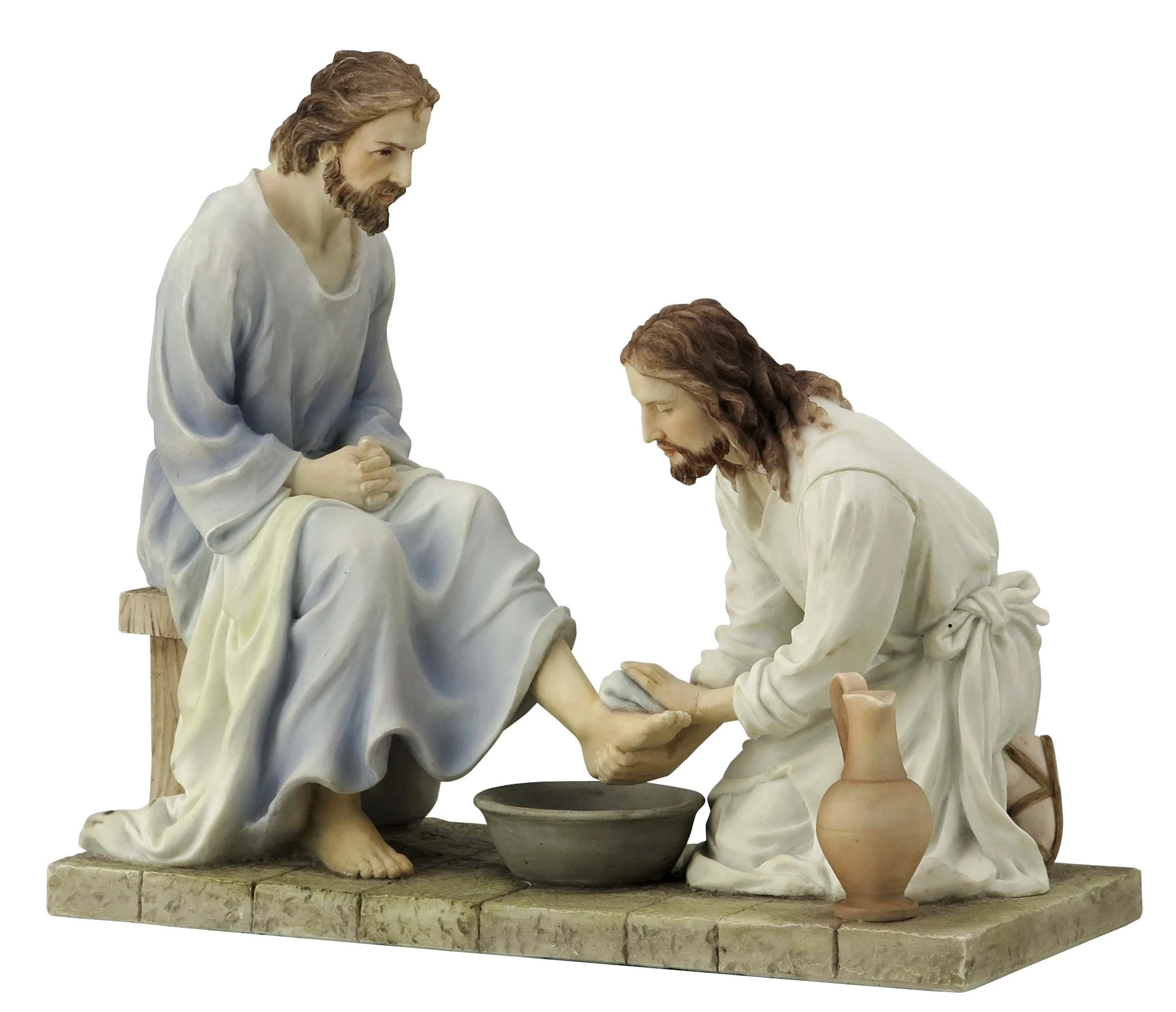 US 8.5 Inch Jesus Washing His Disciple's Feet - Light Color