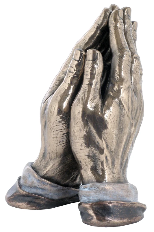 US 7.75 Inch Praying Hands Cold Cast Bronze Material Figurine