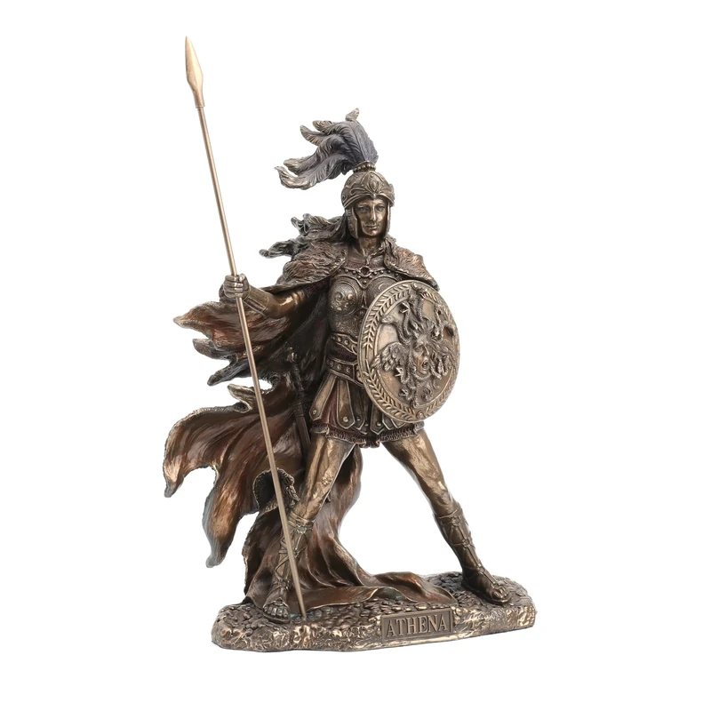 US 10.25 Inch Athena - Goddess of Wisdom and War Cold Cast Bronze Statue