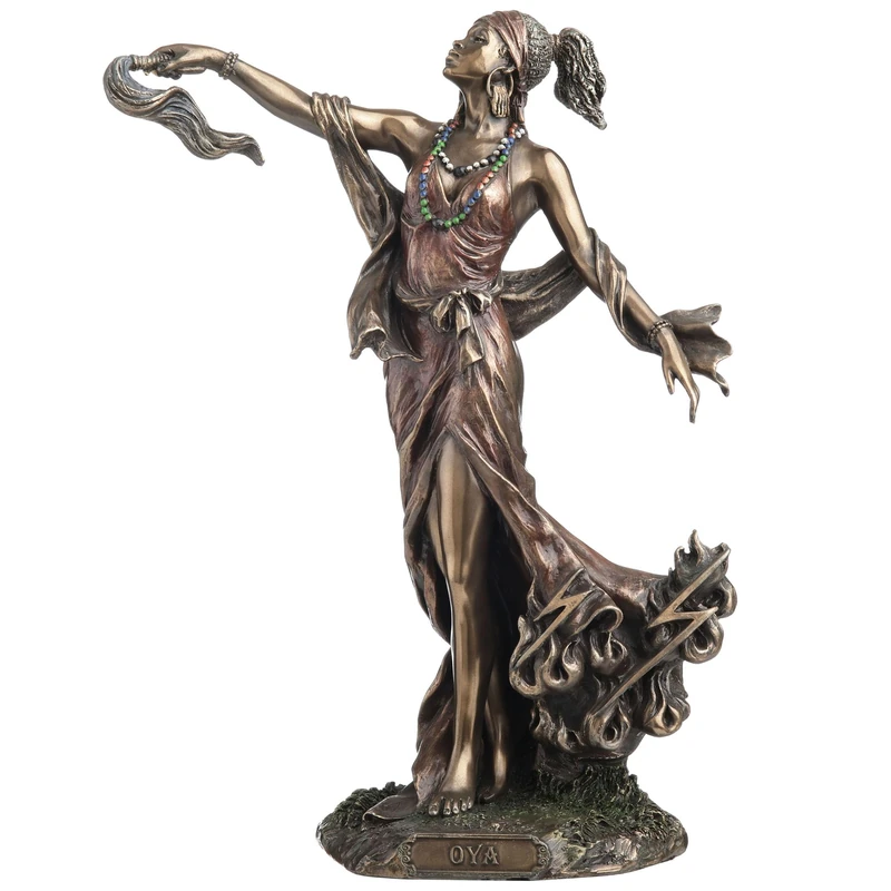 Unicorn Studios Oya - Goddess of Wind, Storm and Transformation Figurine, Bronze Color