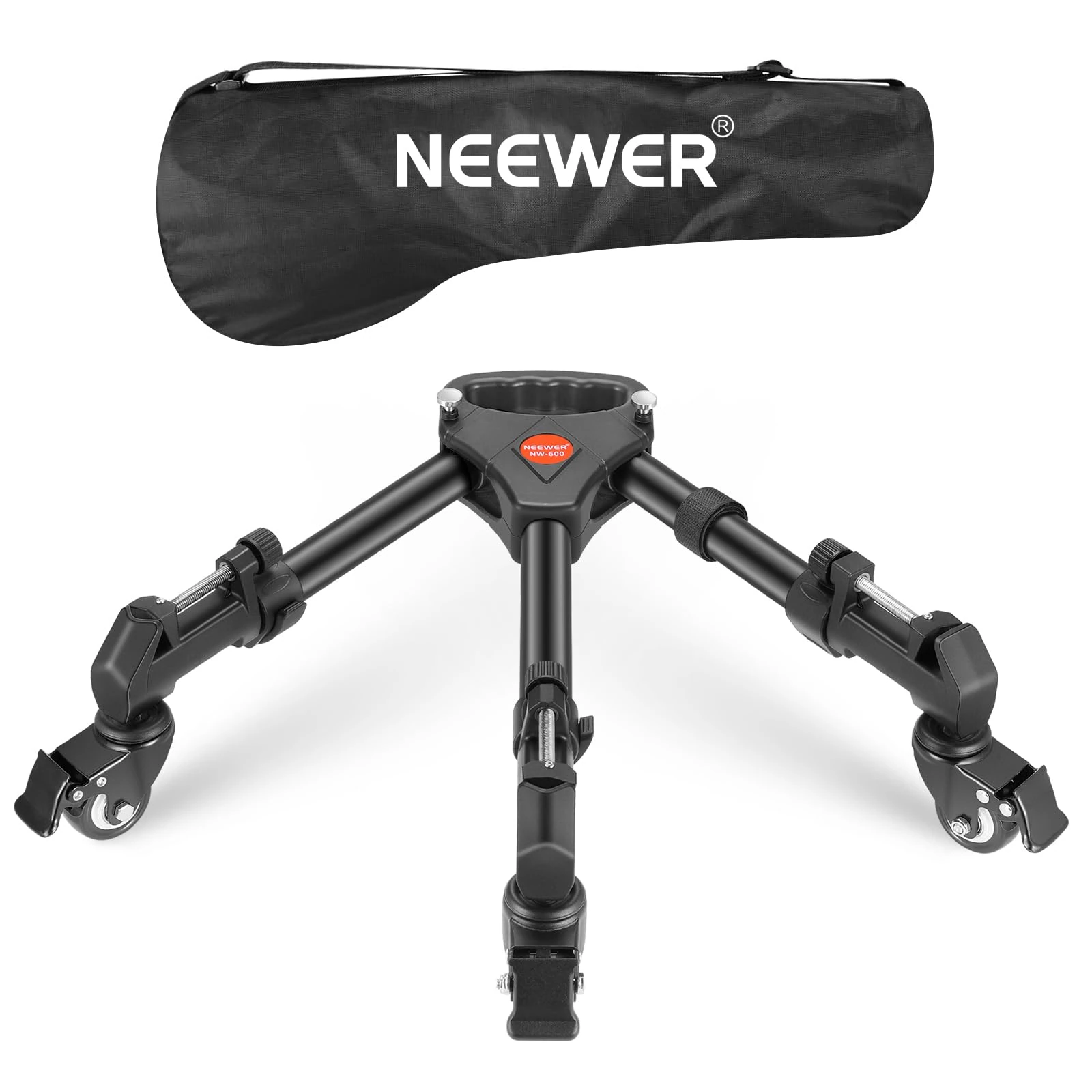 Neewer Photography Professional Heavy Duty Tripod Dolly with Rubber Wheels and Adjustable Leg Mounts for Canon Nikon Sony DSLR Cameras Camcorder Photo Video Lighting