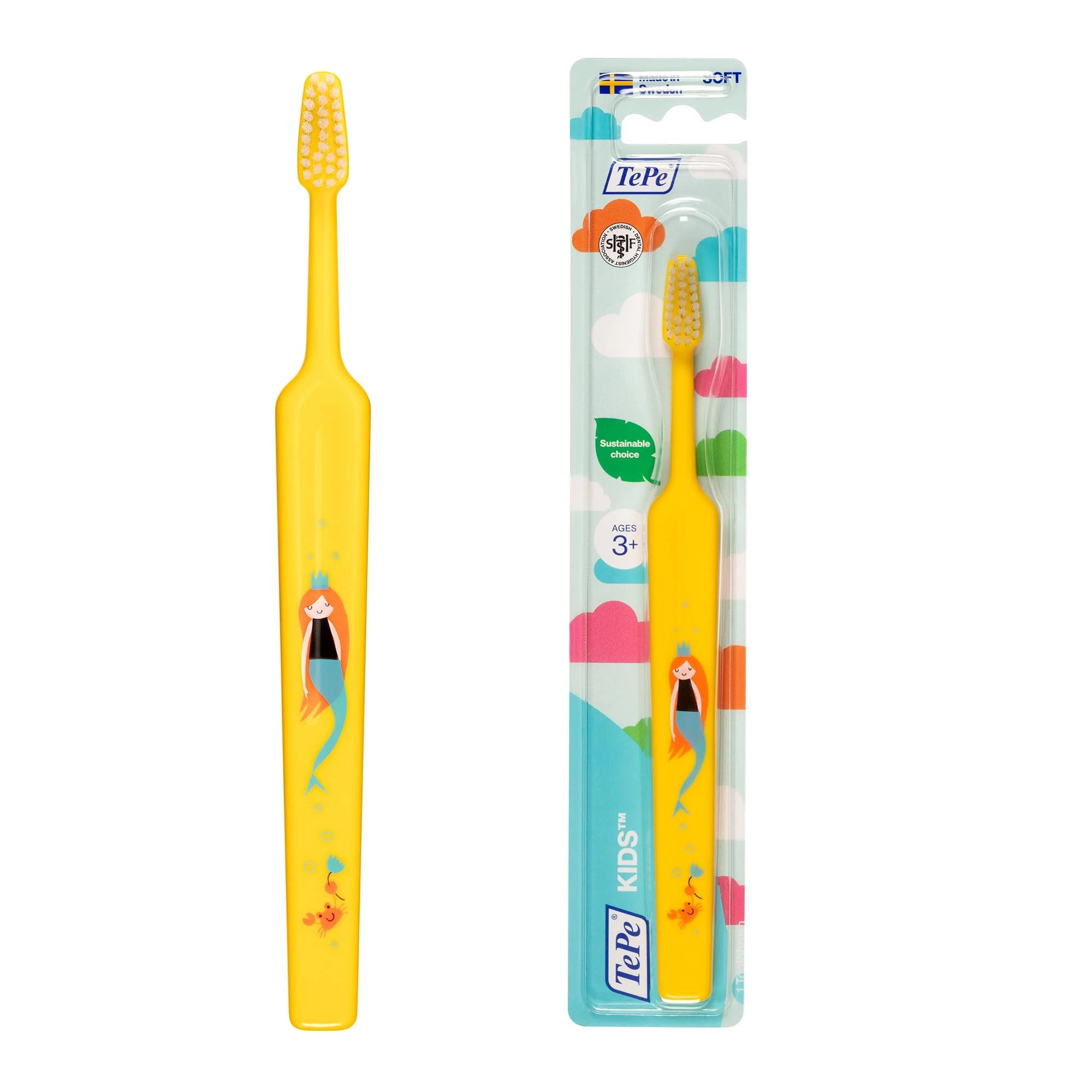 TePe Select Compact Toothbrush, Kids Soft, 1pc, kids toothbrush, soft bristle toothbrush for gentle and efficient plaque removal