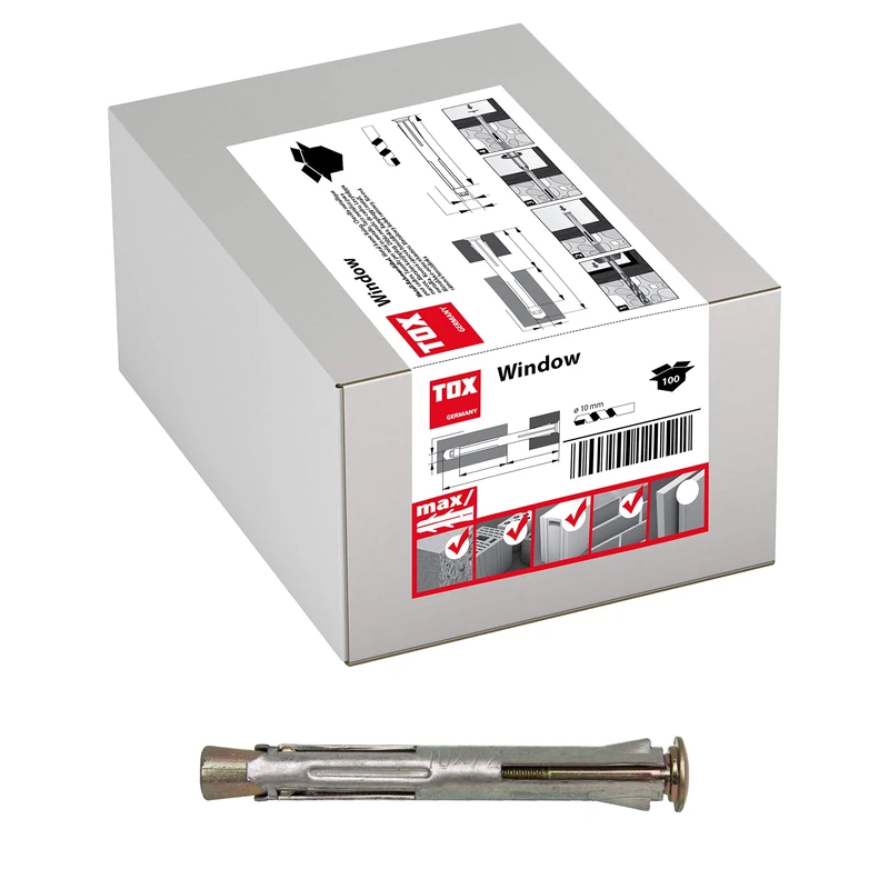 TOX metal frame dowel Window 10 x 112 mm, 100 pieces, 02710114