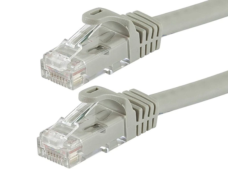 Monoprice Cat5e Ethernet Patch Cable - 1 feet - Gray | Snagless RJ45, Stranded, 350Mhz, UTP, Pure Bare Copper Wire, 24AWG - Flexboot Series