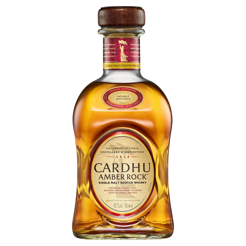 Cardhu Amber Rock Single Malt Scotch Whisky - 40% vol - 70cl - Rich & Mellow Scottish Whisky from One of the Oldest Speyside Whisky Distilleries - with Gift Box
