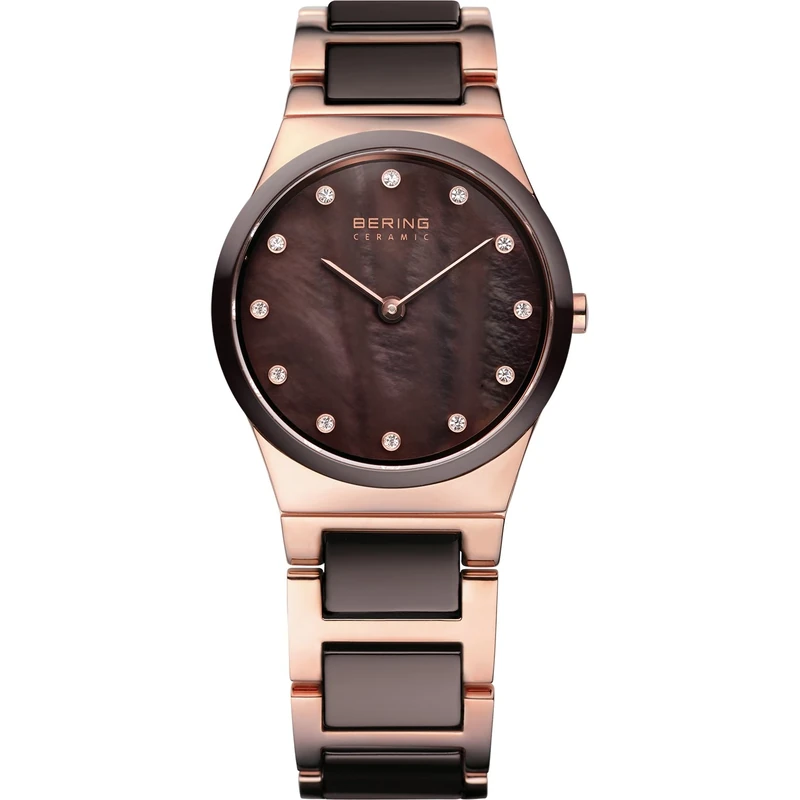 BERING Women Analog Quartz ceramic collection Watch with stainless steel/Ceramic Strap and Sapphire Crystal 32230-765