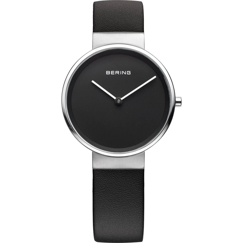 BERING Women Analog Quartz Classic Collection Watch with Calfskin Leather Strap and Sapphire Crystal 14531-402