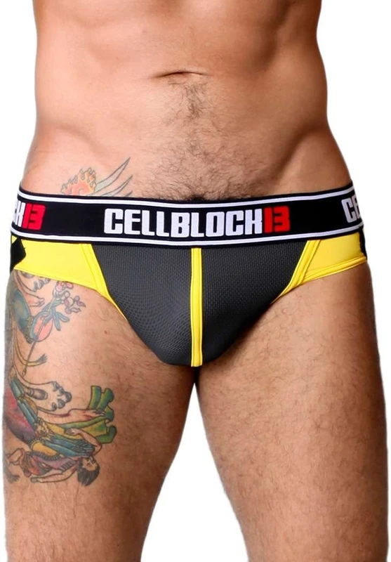 Timoteo X-Large Yellow Cellblock 13 Deceptor Neoprene Jock - Image 1