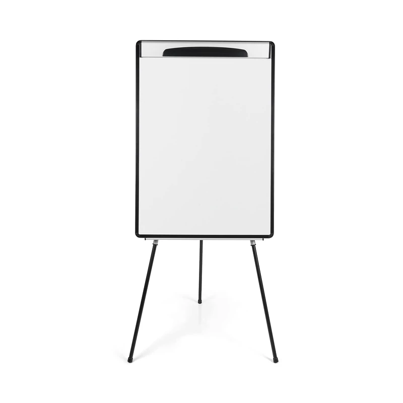 Bi-Office Flipchart Tripod Easel Design with extendable arms, Magnetic, Black, Euro (70 x 100 cm)