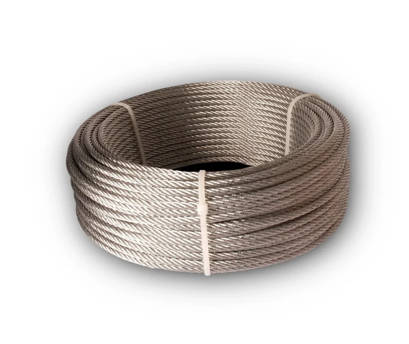Chapuis - PVC Sheathed Pull Cable - Galvanized Hard Steel - Indicative Working Load 89kg - Diameter 3/4mm - 50m Reel - Lifting and Towing - Image 1
