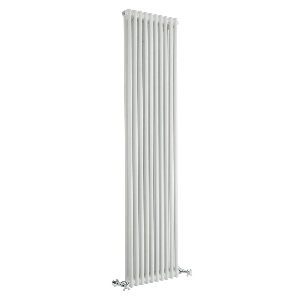 Milano Windsor White Cast Iron Style Vertical Double Column Radiator - 1800mm x 470mm