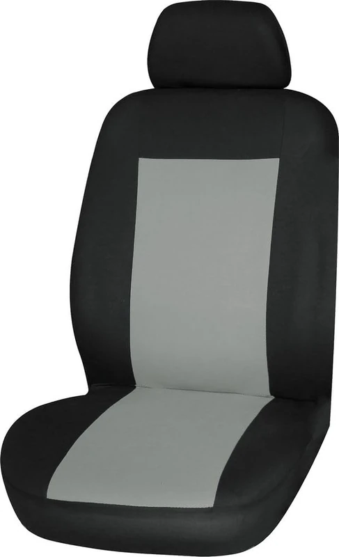 Saturn Single Front Seat Cover - Black & Grey - Fits All Cars - Also Compatible With Armrest Seats