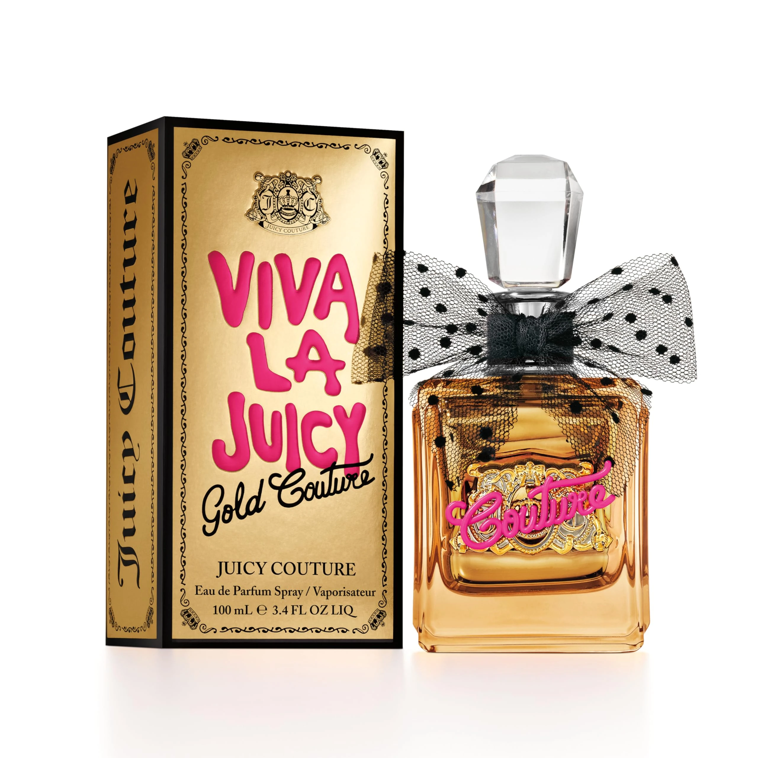 Juicy Couture Viva La Juicy Gold Couture Eau de Parfum (100 ml) Fruity & Warm Scent, Luxury Fragrance for Women
