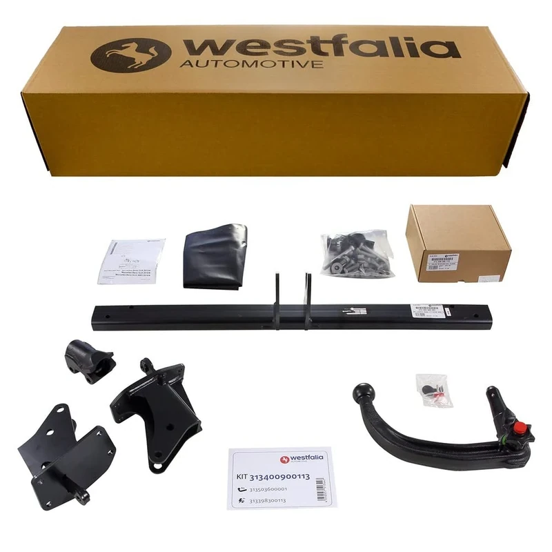 Detachable Westfalia Towbar for Mercedes GLA (X156) (03/2014-12/2019), CLA (C117) (04/2013-03/2019) - Includes 13-pin Vehicle-specific Wiring Kit