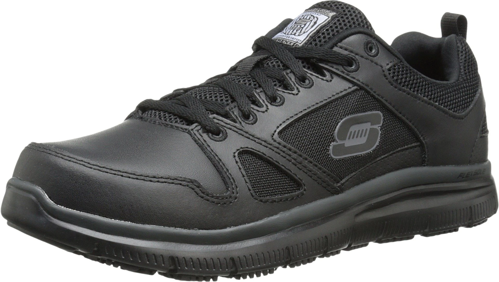 Skechers Men's Flex Advantage Sr Work Shoe, Black, 8 UK