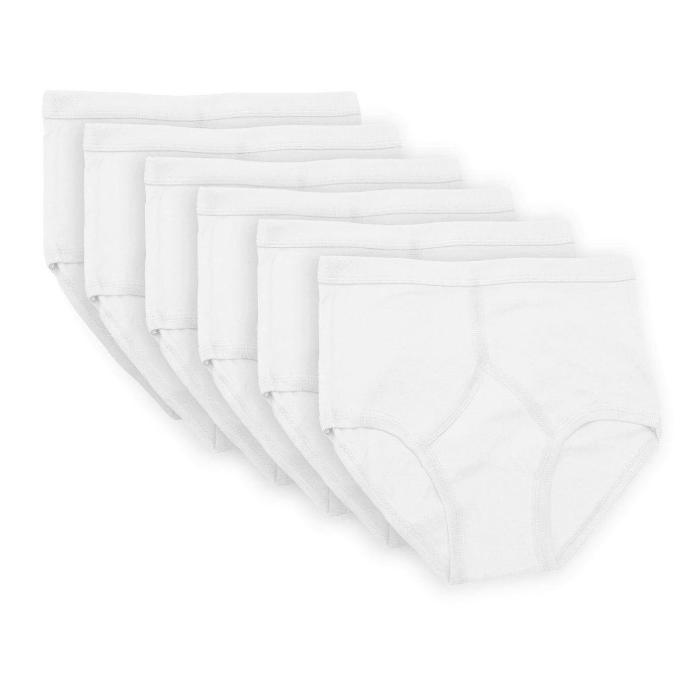 undercover lingerie Mens Cotton Y Fronts 6 Pack White 5XL
