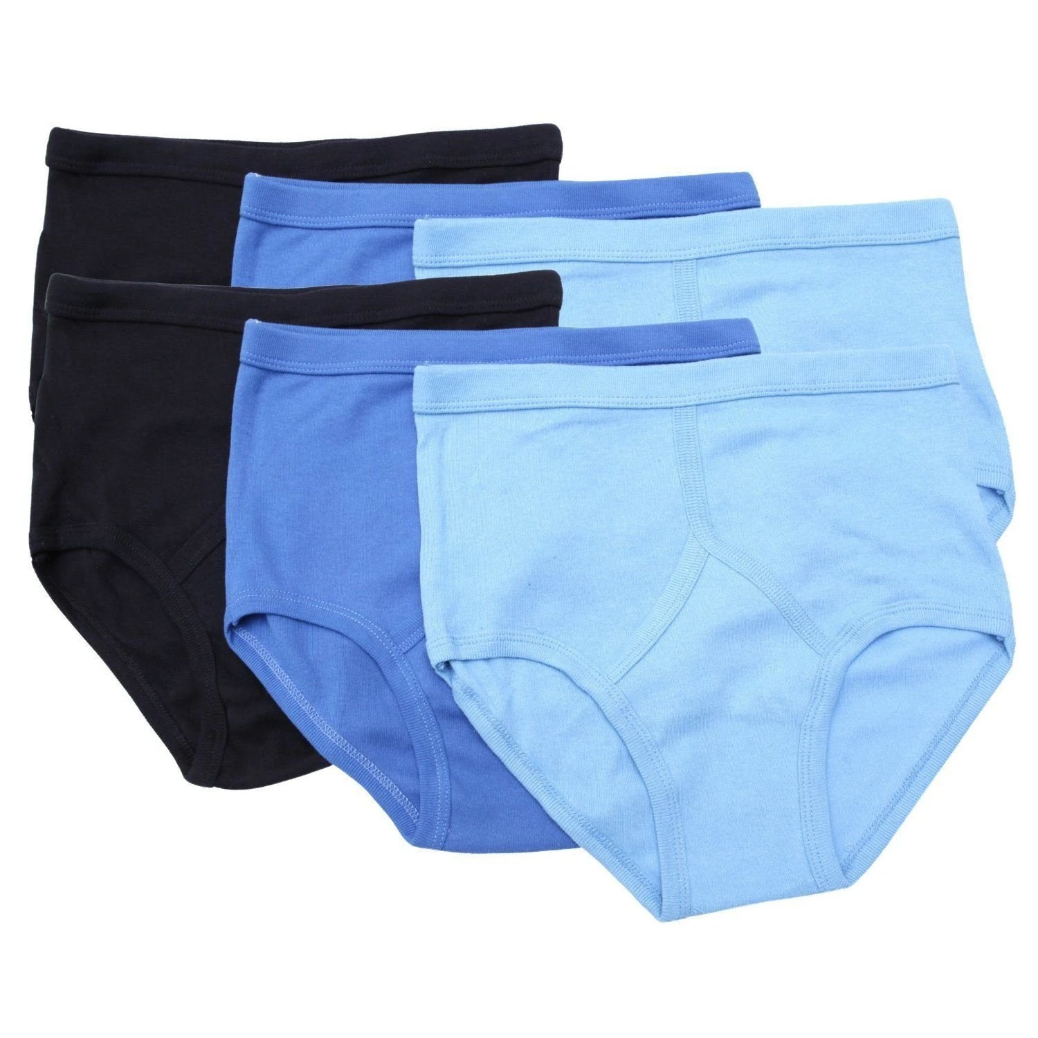 undercover lingerie Mens Cotton Y Fronts 6 Pack Blues L