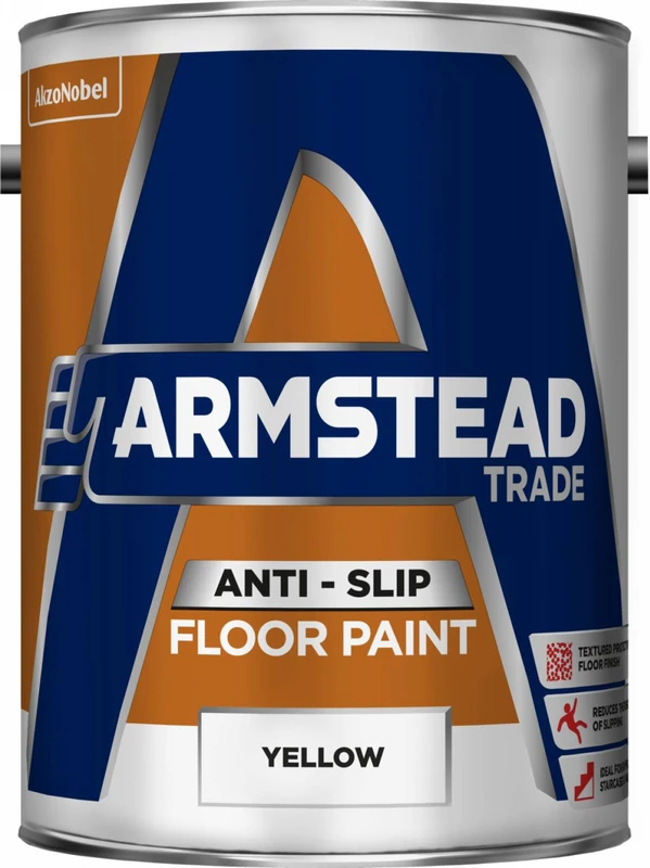 Armstead 5218569 5L Trade Anti-Slip Floor Paint - Yellow
