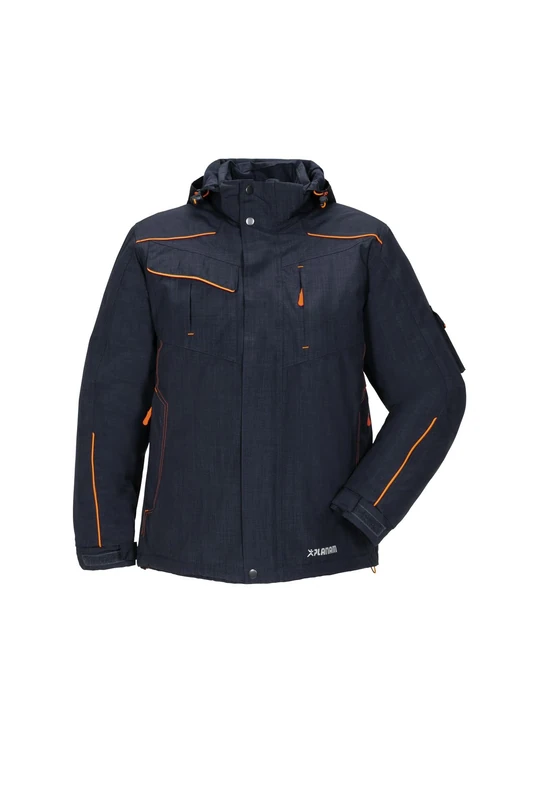 Planam 3395048 Size Medium "Winter Neon" Jacket - Navy/Orange