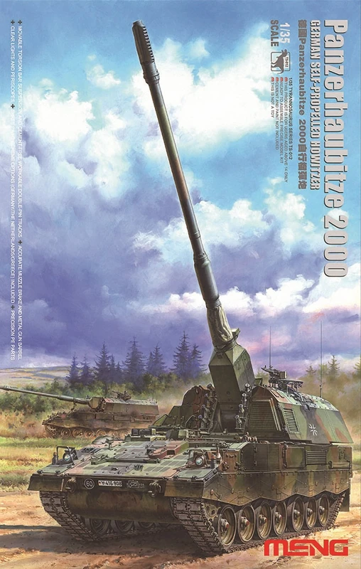 MENG Model 1:35 German Panzerhaubitze 2000 Self Propelled Howitzer Kit (Multi-Colour), 33.8 x 10.2 x 15.2 centimetres