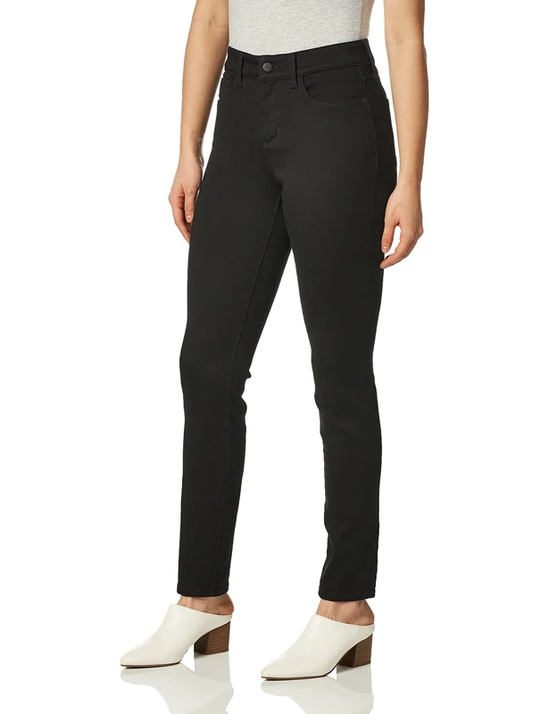 NYDJ Women's Pull-on Skinny Ankle Jeans | Slimming & Flattering Fit, Black, 2