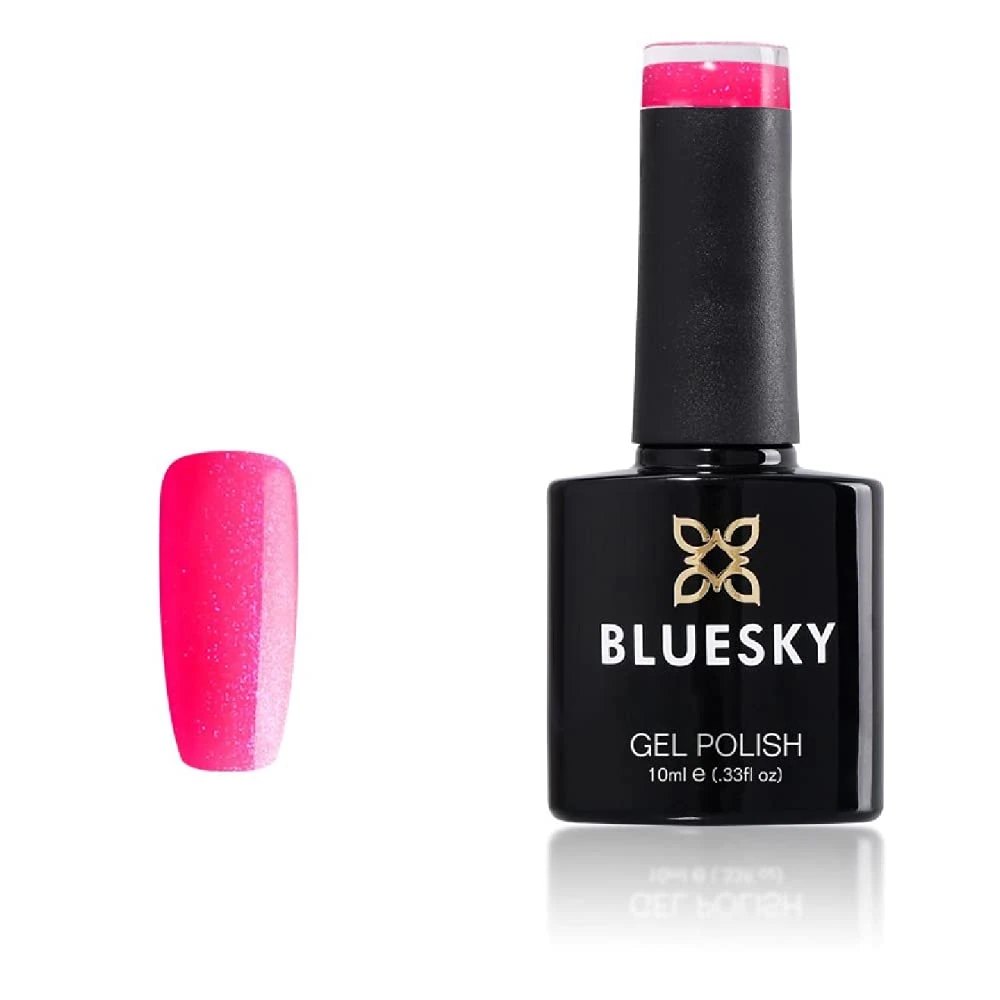 Bluesky Gel Nail Polish, Bright Neon Pink Xk10, 10 ml (Requires Drying Under UV LED Lamp)