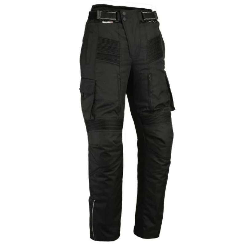Australian Bikers Gear Cargo Motorcycle Pants, Black, 40L UK (50L EU)