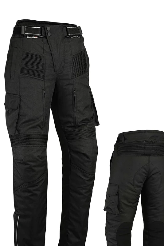 Bikers Gear Australia New Cargo Textile Cordura Waterproof Motorcycle Trousers with Removable Thermal Liner and CE 1621-1 Armour, Vented, UK 32L EU 42L MEDIUM