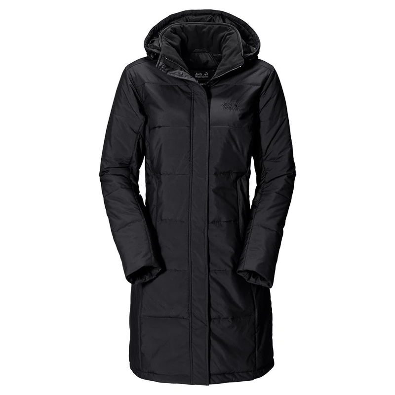 Jack Wolfskin Women's Mantel Iceguard Coat, Black (Black), 14/16 (Manufacturer Size: L)