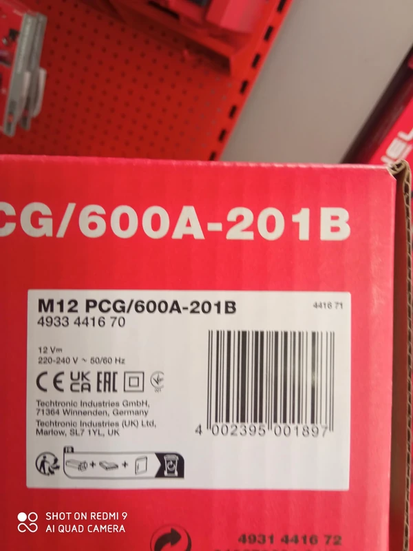 Milwaukee 4933441670 – M12pcg/600 A-201B Gun Chemical 1 M12 Li Ion Battery 2.0 Ah, 600 ml, díal Compatibility with Stand and Switch Electronic Variable and Carton