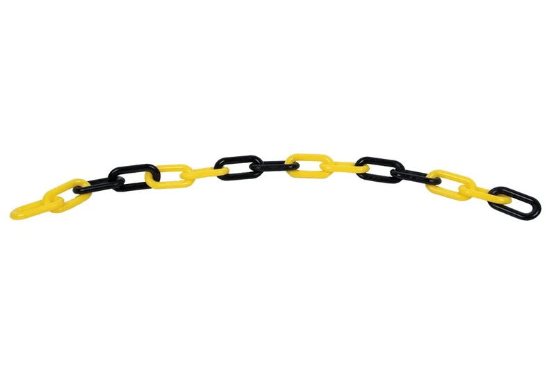 Short Link Plastic Chain Yellow/Black 8Mmx30M