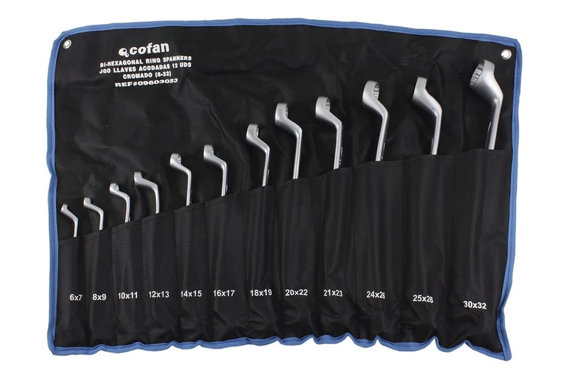 Kit Of Double-Ended Offset Ring W.6-7 To 30-32 12Pcs